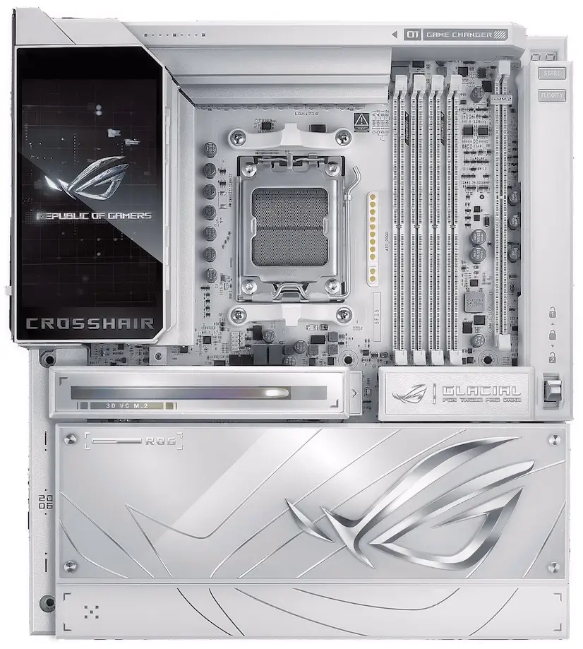 Ciudad Santo Domingo PC - Montaje Placa Base ASUS ROG CROSSHAIR X870E GLACIAL Ciudad Santo Domingo